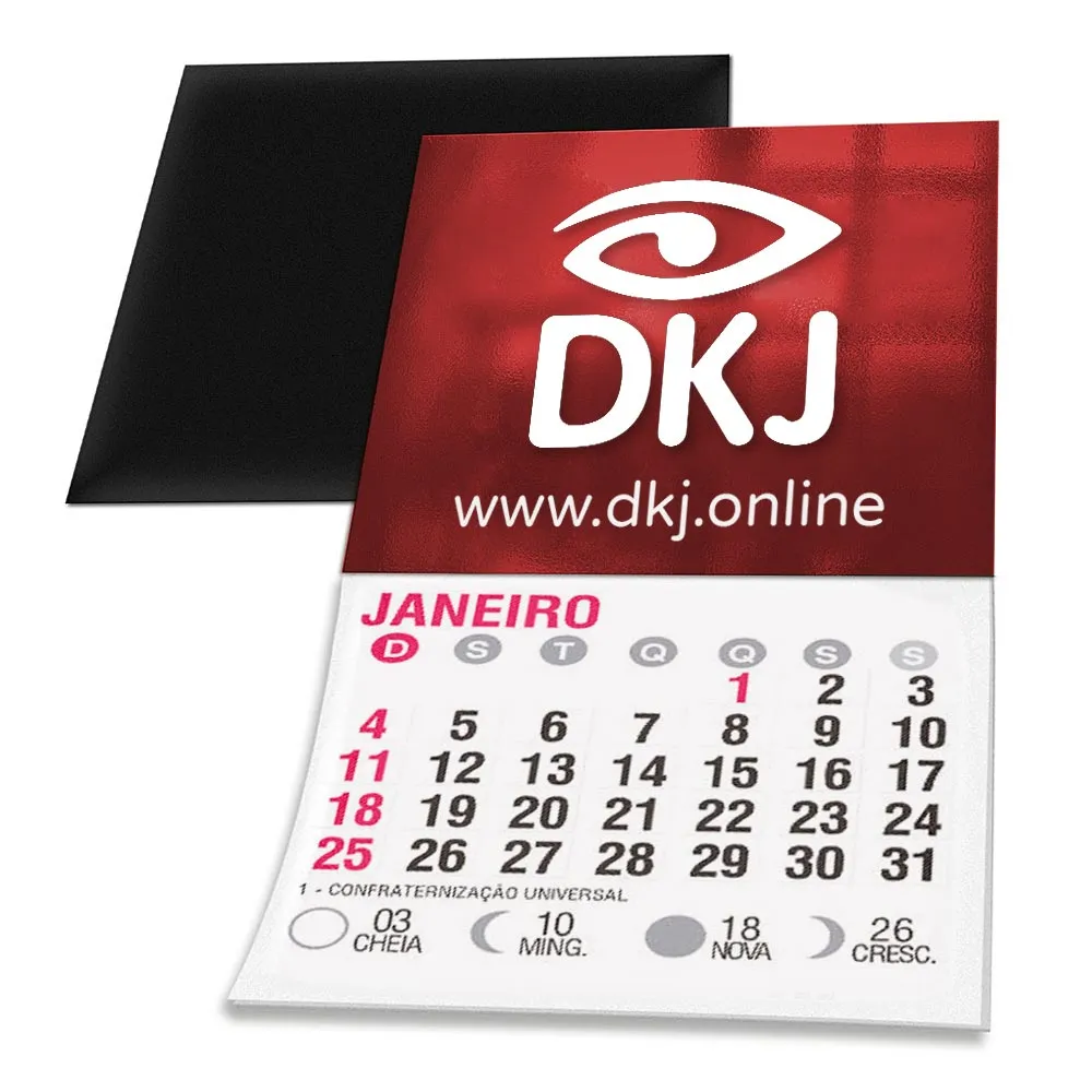 Imã de geladeira com calendário