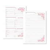 Caderno A5 floral com personalização de letra e nome 3