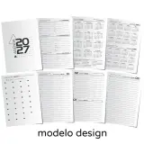 Agenda personalizada 2027 para sua marca com capa dura A5 wire-o 6